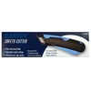 Cosco COSCO 091508 Easycut Cutter Knife w/Self-Retracting Safety-Tipped Blade, Black/Blue