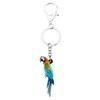WEVENI Acrylic Macaw Parrot Keychain Bird Keyring For Women Girls
