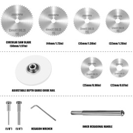Inside Pipe Cutter for PVC Pipe Cutter Tool, Precise PVC Inside Cutter Tools Kit with Adjustable Depth Gauge Guide and 6 Saw Blades, Sturdy PVC Pipe Cutter Kit for Standard 3/8inch Drills