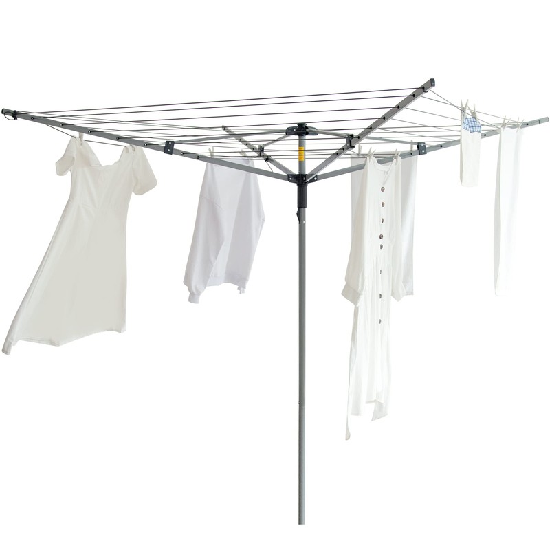 JS HANGER Collapsible 4-arm Rotary Outdoor Umbrella Drying Rack Metal