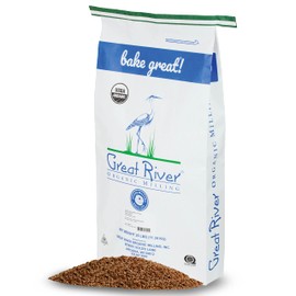 Great River Organic Milling Organic Whole Grain Hard Red Spring Wheat Berries | Hard Red Whole Wheat | High Protein & Gluten | Non-GMO & Kosher | Perfect For Bread, Salad, Pilaf, Bagels & More | 25 Lb