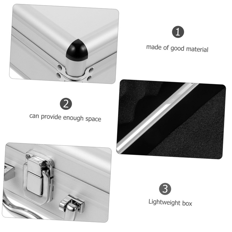 Veemoon Password Suitcase Briefcase Toolbox Silver Aluminum Briefcase Base Tool