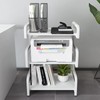 Natwind 3-Tier Printer Stand with Wheels Movable Storage Cart Floor-Standing