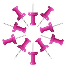 VAPKER Push Pins Tacks 120Pcs Solid Hot Pink Thumb Tacks Larger Size Pin Map Tacks Plastic Head with Steel Point for Bulletin Board