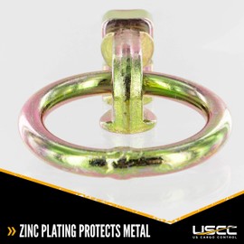 US Cargo Control L Track Double Stud Fitting with O-Ring - Use with L Track Rails in Your Pickup Truck, Van, Or Trailer to Create Instant Tie-Down Anchor Points - Working Load Limit of 1,666 Pounds