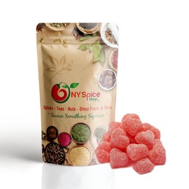 NY Spice Shop Sour Peach Hearts Gummy Bears - Healthy Chewy Snacks - Juicy Fruity Candy For Gummies Lovers (1 Pound)