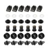 Possbay Motorcycle Fairing Bolt Kit, Stainless Steel + Plastic, Silver