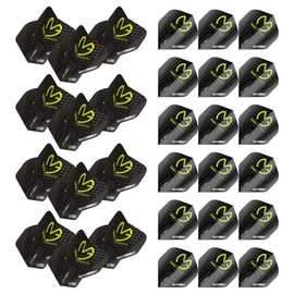WINMAU MvG Michael Van Gerwen Prism Delta Black Dart Flights - 10 sets per pack (30 dart flights in total)