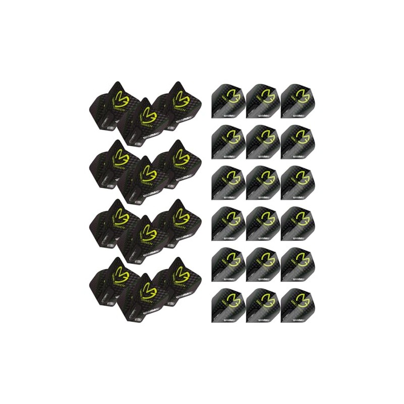 WINMAU MvG Michael Van Gerwen Prism Delta Black Dart Flights