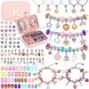 Girls Charm Bracelet Making Kit with Jewelry Case for Kids