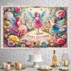 Starlit Patio Fairy Happy Birthday Backdrop Banner Enchanted Garden Party