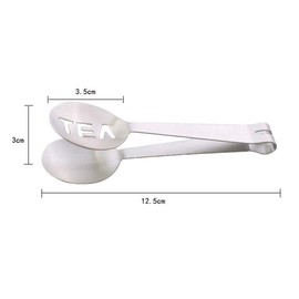 MINGZE Tea Bag Squeezer Tongs, 3 Pack Tea Bag Strainer Tea Bag Tongs Tea Bag Holder Grip Metal Spoon Mini Sugar Clip Kitchen Bar Ice Cubes Tools Stainless