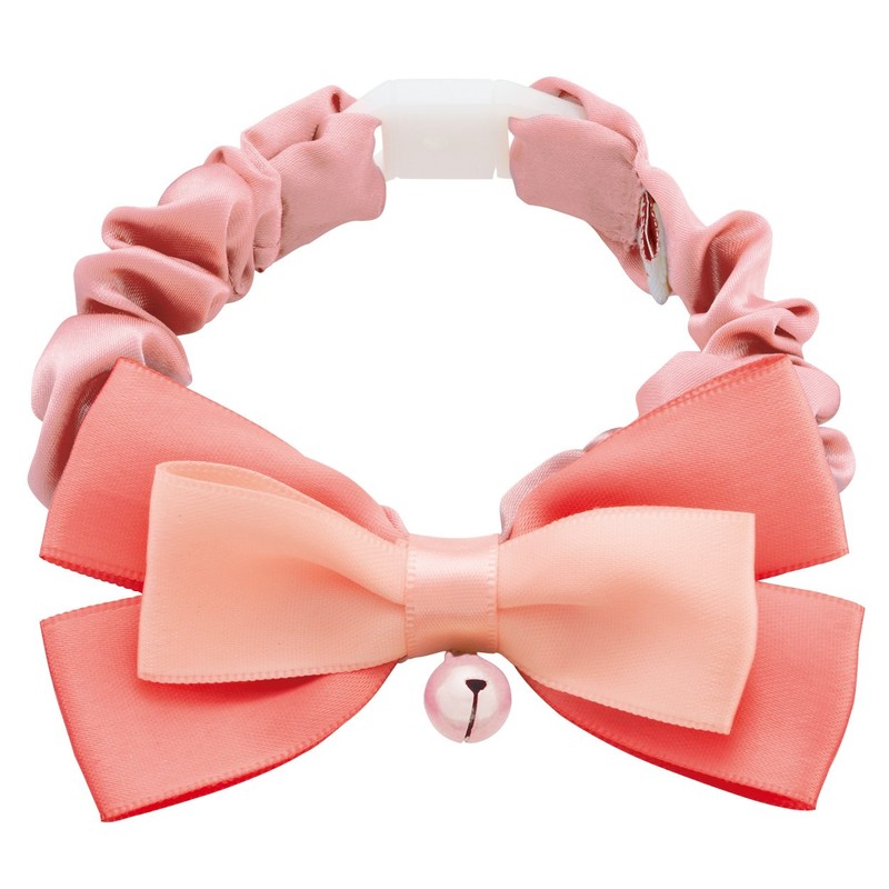 ペティオ (Petio) 首輪 プレシャンテ キャットカラーシュシュ リボン ピンク 猫用