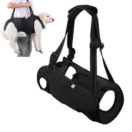 Dog Lifting Strap, Dogs Lift Harness, Adjustable Full Body Dog Sling Carrier with Handle for Elderly Dogs Joint Injury Arthritis, Pet Shoulder Strap, Canine Support Rehabilitation for Stability(L)