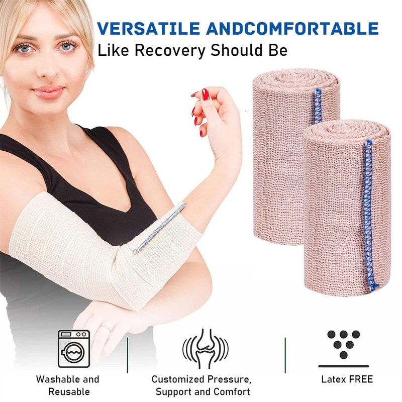 Elastic Bandage Wrap 6 Pack Stretch Compression Bandage Wraps Stretches