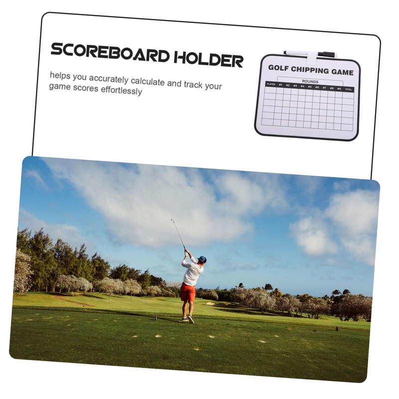 BESPORTBLE Erasable Golf Scoreboard Lightweight Plastic Scorebook Holder Double-Sided Writing