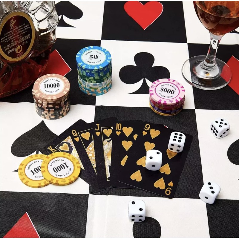 loveballoonsbedfordshire Casino Party Disposable Table Cloth