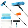 122'' Window Washing Kit with Extension Pole, 2-in-1 Window Cleaning