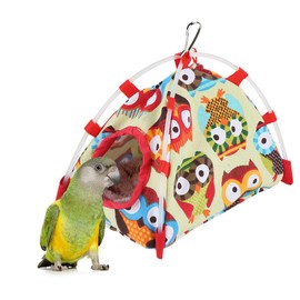 Papageienhütte, Vogel Hängematte Spielzeug Winddicht Nest Haus Bett Höhle Winter Warm für Sittich Nymphensittich Cockatoo Conure [Eule S]Spielzeug