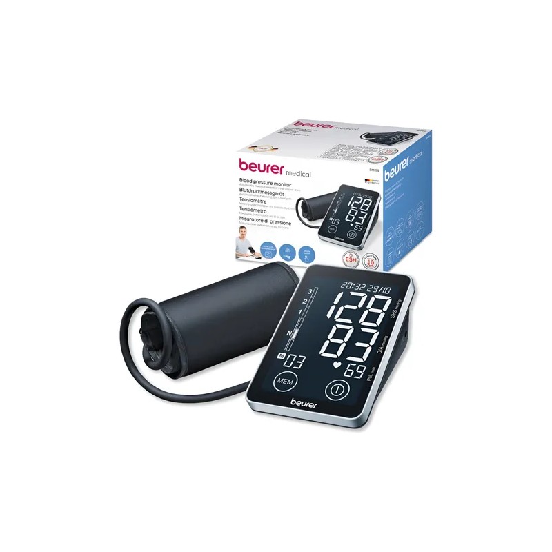 Monitor De Presin Arterial Bm58 Y Adaptador De Corriente Negro