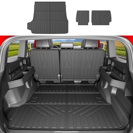 xipoqix 5 Seats Cargo Mat Compatible with 2025 Toyota 4Runner Trunk Liner Cargo Liner Backrest Trunk Mat (Not for Hybrid EV) Replacement for 2025 Toyota 4Runner Accessories