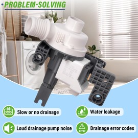 W10727777 WTW5000DW1 WTW5000DW2 WTW7000DW1 WTW7000DW2 WTW7000DW3 WTW7000DW4 WTW7040DW1 WTW7040DW2 WTW7300DW1 WTW7300DW2 WTW7500GC0 WTW7500GC2 W10876600 B25-3A04 Washer Drain Pump Fit for whirl-pool