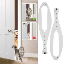 AUTOWT Pestillo para Puerta para Gato, 2PCS Alternativa Ajustable de 5 Vías Puerta Gatos 14CM, Puerta de Gato Fácil Instalación Dejar Entrar a los Gatos y Mantener Fuera