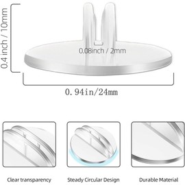 30 Pcs Card Stands Translucent Plastic Card Holders Game Card Stands Paper Miniature Bases Clear Paper Board Clips,for Table Numbers Business Price Tags Menus Labels Party(2.4CM)