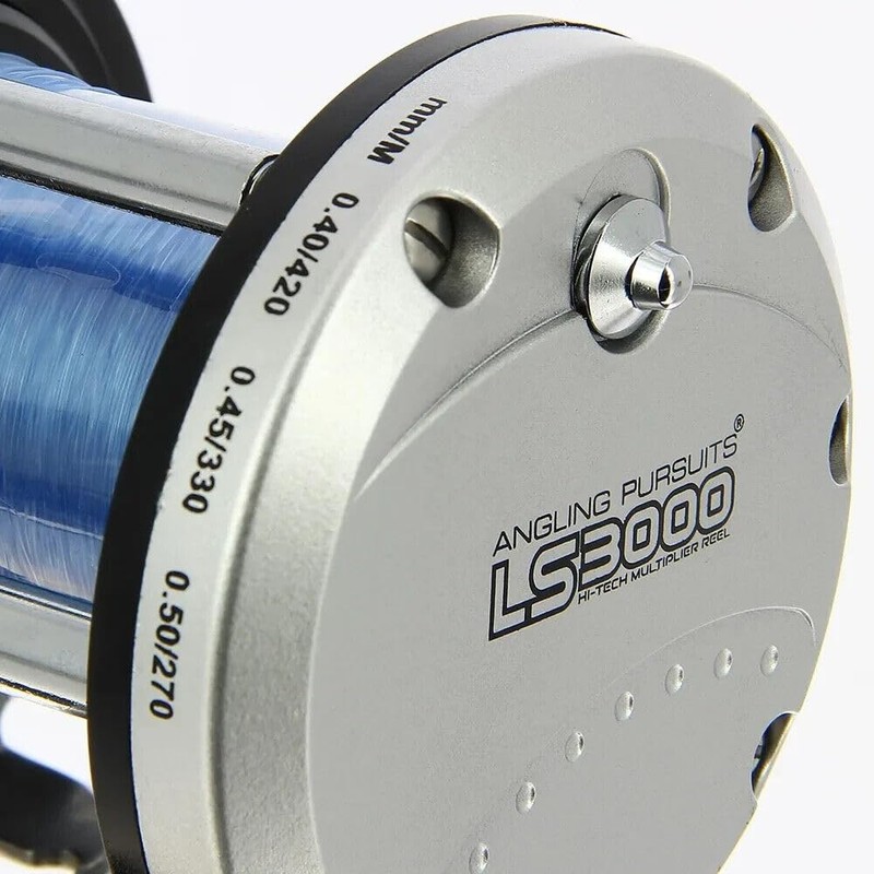 LS3000 Boat Troll Sea Fishing Multiplier Reel Loaded With 20lb