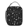 YETTA YANG Black And White Moon Star Portable Lunch Bag