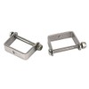 Speedway Motors Stainless Steel Spring Clamps for 1-3/4” Wide Leaf Springs, Polished Finish Alignment Hardware Keeps Springs Centered, Fits Early Ford & Hot Rod Applications, Pair