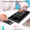 Varhomax Glass Desk Whiteboard Gray with Calculator, Desktop Organizer Dry