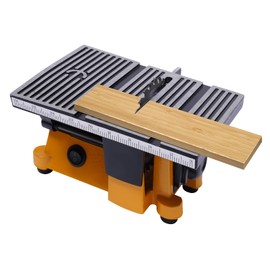 Mini Table Saw 4" Portable Hobby Table Saw Woodworking Bench Cut-Off Saw Small Cutting Machine for Precision Cut Wood Stone Glass Cutter Cutting Tool with 2 Saw Blade
