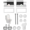 Toilet Seat Hinges Replacement Set, Metal Alloy, Soft Close, Universal