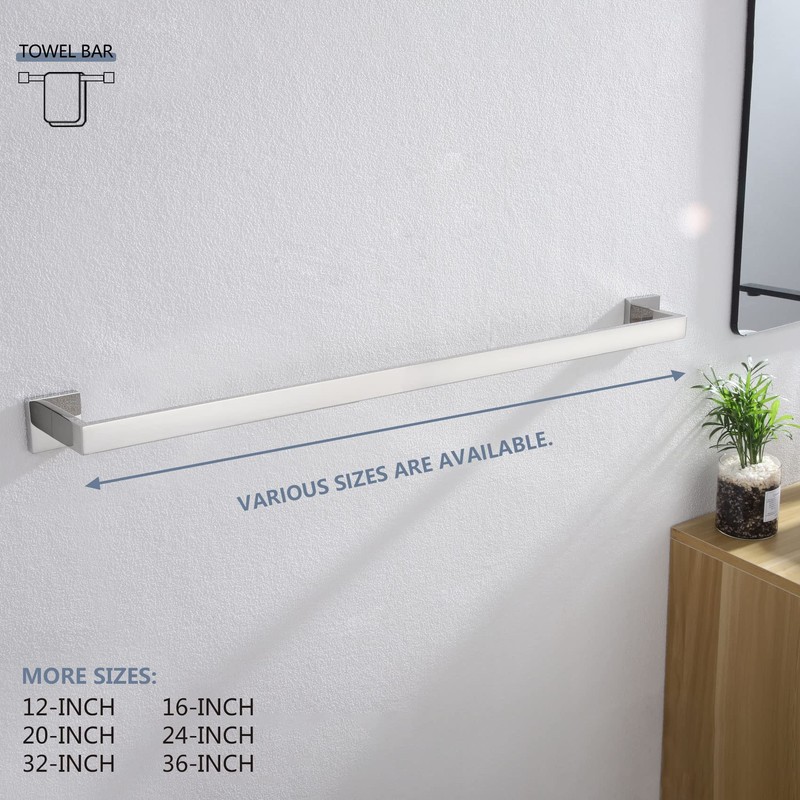 KOKOSIRI 32-Inch Single Towel Bar, Bathroom Kitchen Towel Holder, Wall