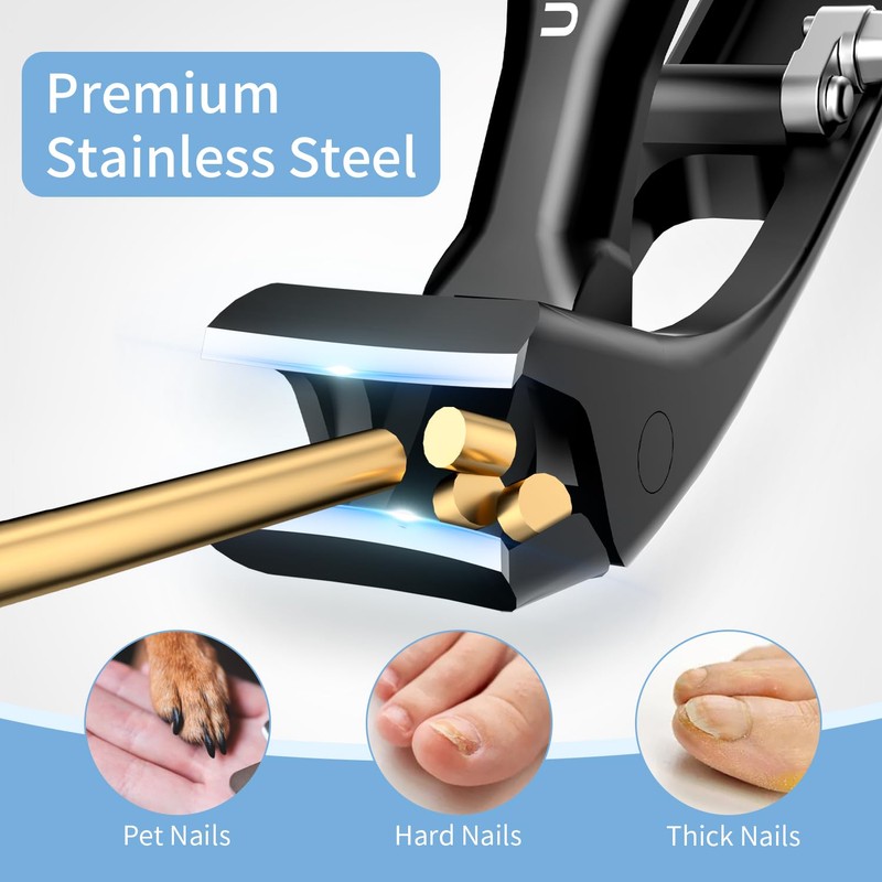Toenail Clippers for Seniors Thick Toenails, Angled Head Toe Nail