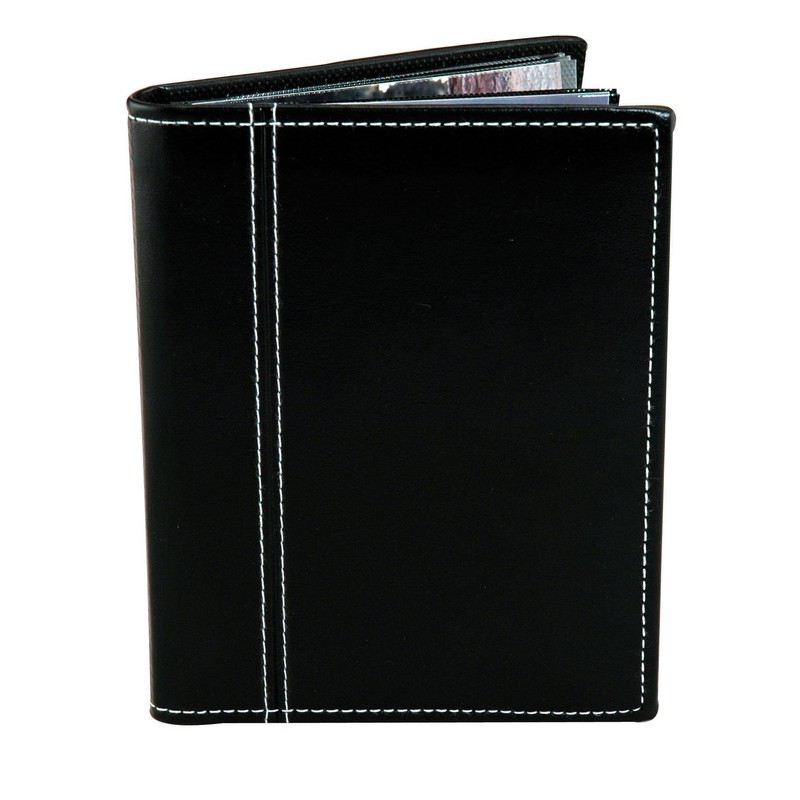 Neil Enterprises Inc. 4x6 Black Photo Album with White Stitching