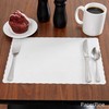 Disposable Paper Placemats – Premium, 50 Pack of White Scalloped