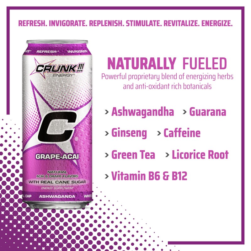 CRUNK!!! Energy Grape-Acai 16oz 24pack