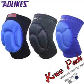 AOLIKES 등산 무릎보호대 러닝 헬스 아대 AOLIKES 1 쌍 두꺼운 축구 배구 극단적 인 스포츠 무릎 패드 중괄호 지원 [A Blue] AOLIKES Thick Knee Pads for Hiking, Running, and Health - 1 Pair of Extreme Sports Knee Braces Support [A Blue]