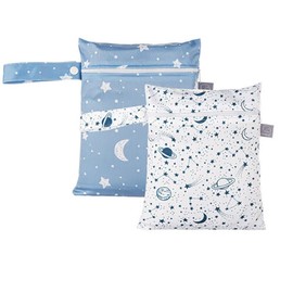 2PCS/Set 18 x 25cm Small Waterproof Wet Bag Stroller Hanging Organizer Bag - Perfect for Baby Necessities & Travel Essentials