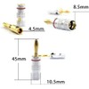 AMIUKON 24K Gold Plated Banana Plug Speaker Cable Connector Aluminum