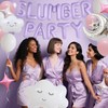 Slumber Party Decorations Purple Sleepover Party Supplies for Girls Moon