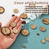 sourcing map 30pcs Coco Shell Buttons 25mm Handmade Sewing Crafts