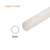Rebower Fibreglass Sleeve Insulated Cable Protection Tube - 16.4Ft-5mm/White