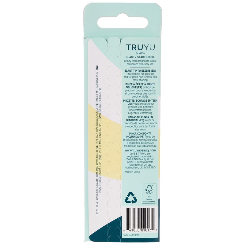 QVS Slanted Tweezers Gold-Plated Tip Pack of 1