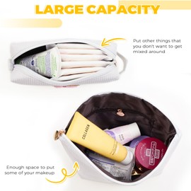 Btffitting Teacher Appreciation Gifts,Thank You Gifts from Students,Birthday Teacher Retirement Gifts for Women,Teachers Day Gift Ideas,Makeup Bag Set Cosmetic Bag - White,T