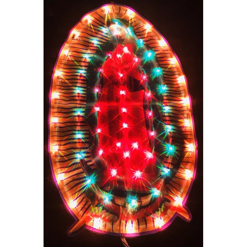 Light Up Lady Of Guadalupe Light Virgen De Guadalupe Flashing