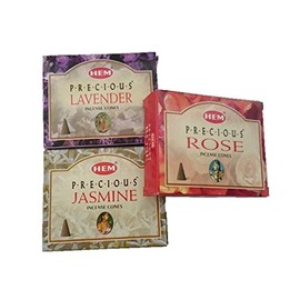 HEM Incense Cones Lavender, Jasmine, Rose, Cones Set of 3