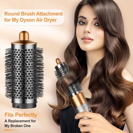 YTCHYYSK Round Volume Brush Rose and Filter Cleaning Brush for Dyson Airwrap Hair Styler Limp Flat Hair Volumizer Attachment Tool